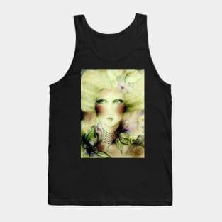 FLORAL ART DECO WOODLAND FAIRY GIRL Tank Top